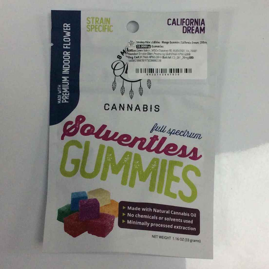 Smokey Okie's Edibles - Mango Gummies (California Dream) 200mg