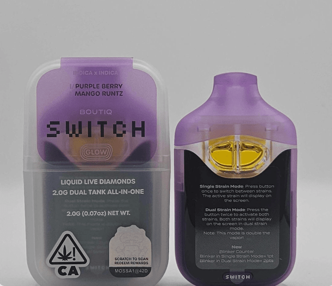 BOUTIQ LIQUID LIVE DIAMOND AIO- DUAL 1G PURPLE BERRY X MANGO RUNTZ