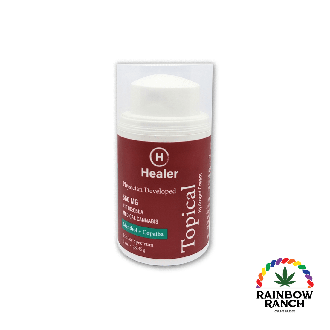 Healer THC:CBDA 1:1 Topical Hydrogel - 560mg
