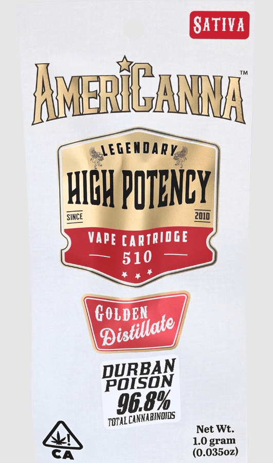 AmeriCanna - Durban Poison 1g Vape Cartridge