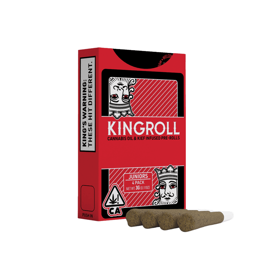 Kingroll | Infused Prerolls | 4 x .75g | White Widow x Strawberry Fields