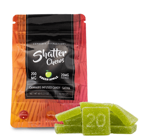 200mg Sativa Green Apple Shatter Chews by Euphoria Extractions (20mg x10)