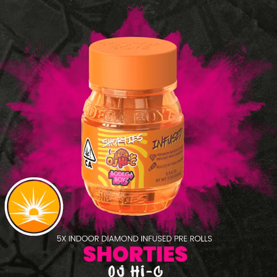 Shorties OJ Hi-C | 5 infused prerolls per Barrel