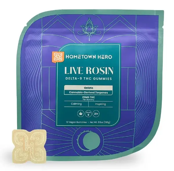 HTH 25mg THC Gelato Live Rosin Gummies, 10ct