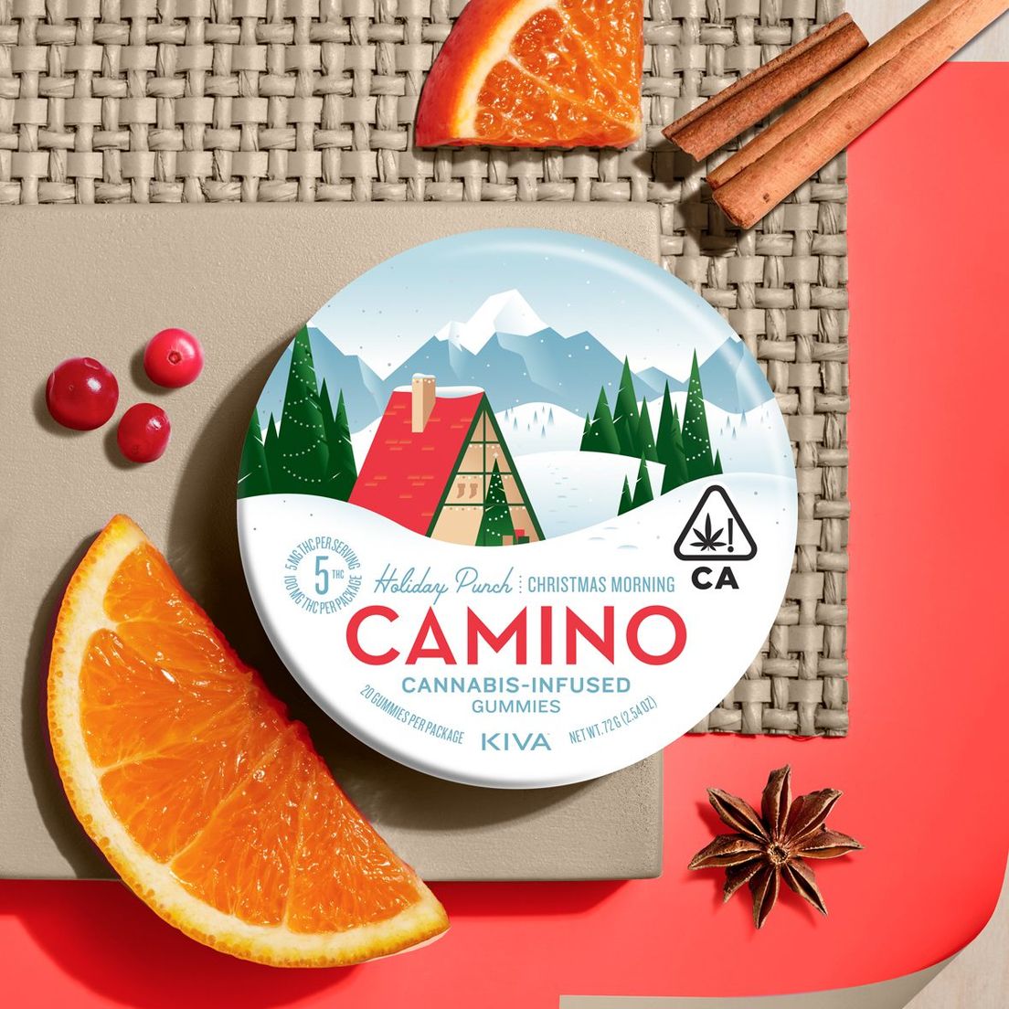 [Camino] THC Gummies - 100mg - Holiday Punch (S)