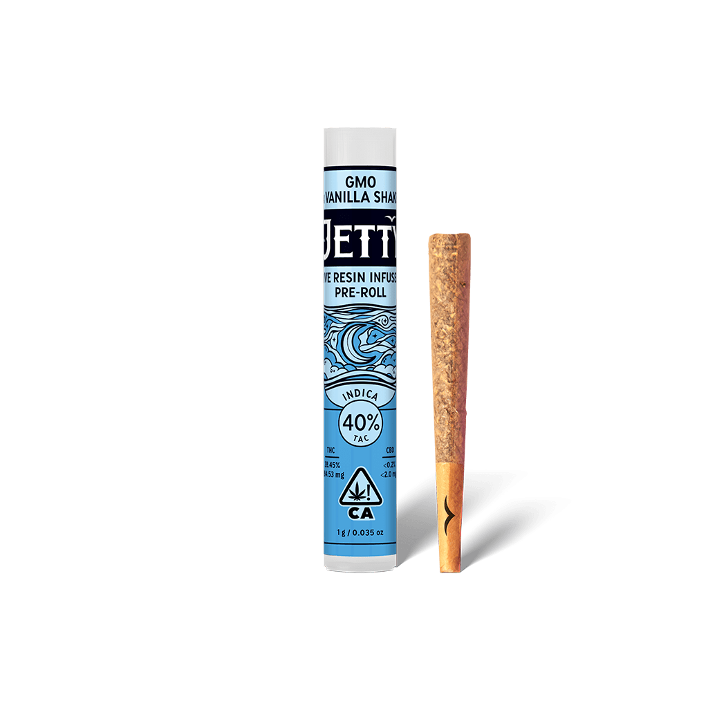 Jetty Live Resin Infused Pre-roll GMO X Vanilla Shake 1g