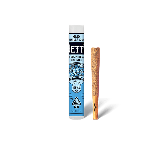 Jetty Live Resin Infused Pre-roll GMO X Vanilla Shake 1g