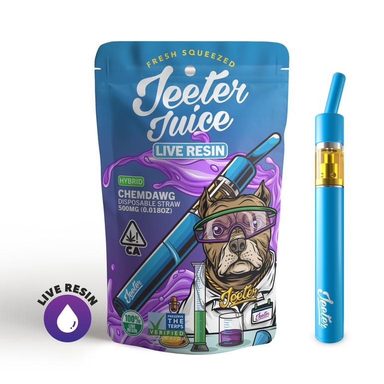 Jeeter Juice Disposable Live Resin Straw - Chemdawg 0.50g