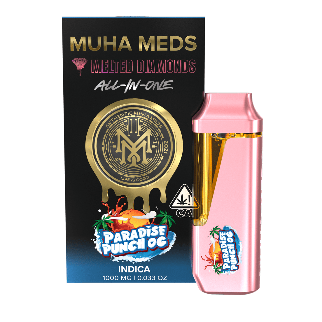 Muha | AIO Vape | 1g | Melted Diamonds | Paradise Punch