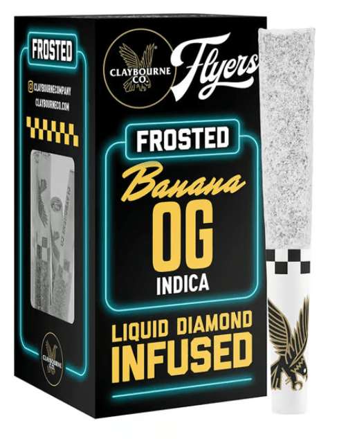 Claybourne Co. - Frosted Flyers - (x5) .5g Infused Prerolls - 2.5g - Banana OG