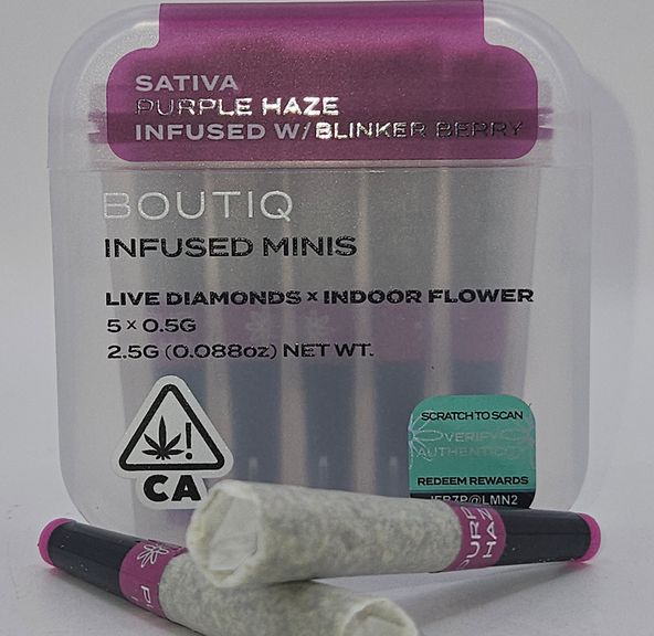 Boutiq Mini Joints (5ct) - Purple Haze w/ Blinkerberry
