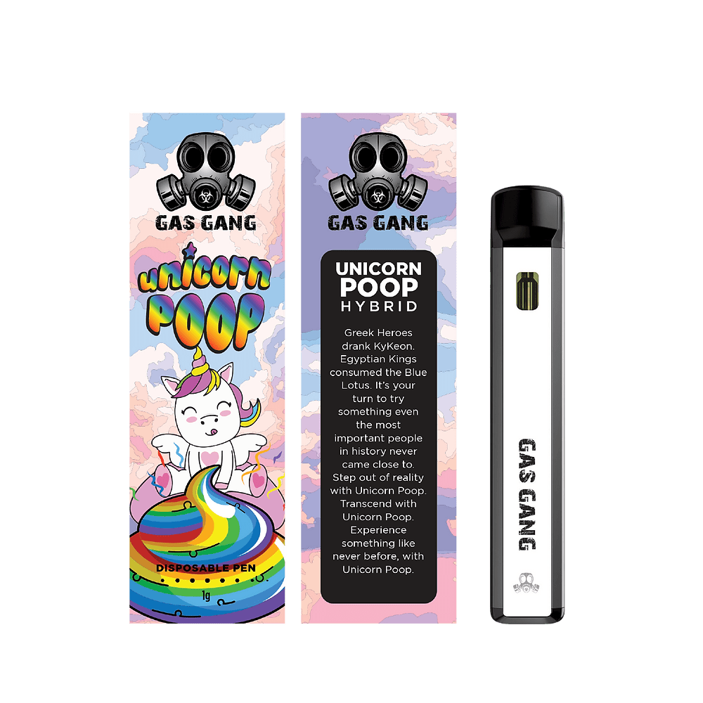 1G Gas Gang disposable vape pen - Unicorn Poop