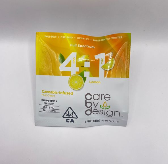 Care By Design : 4:1: 10mg Edible- Lemon Gummy Single serving
