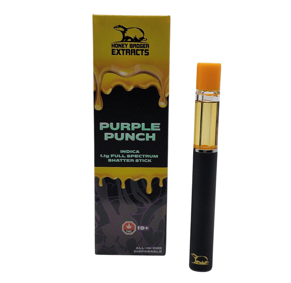 Purple Punch - 1.1G Disposable Shatter Pen by Honey Badger