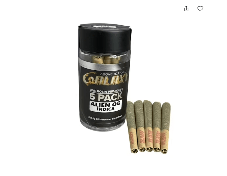 Galaxy - Alien OG Lil Galaxy Diamond Sauce 5pk Prerolls 3.5g