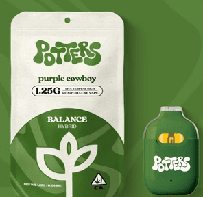 1.25g Purple Cowboy Live Ready-to-Use Vape - Potters