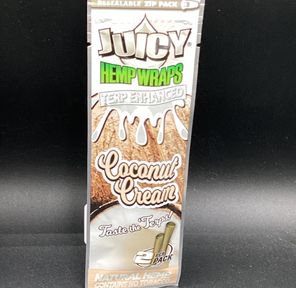 AFG Distribution- Coconut Cream- Juicy Terp Enhanced- Hemp Wraps- 2 Pack