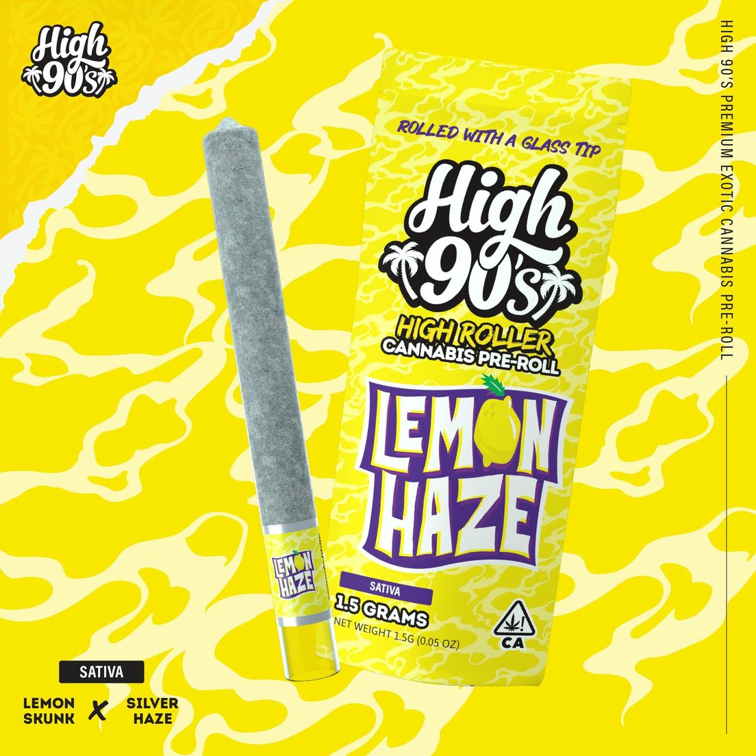 High 90s- Lemon Haze High Roller Preroll 1.5g (S)