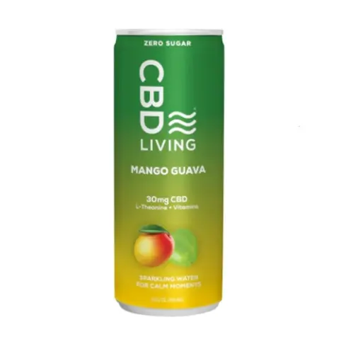 CBD Living 30mg CBD Sparkling Water- Mango Guava
