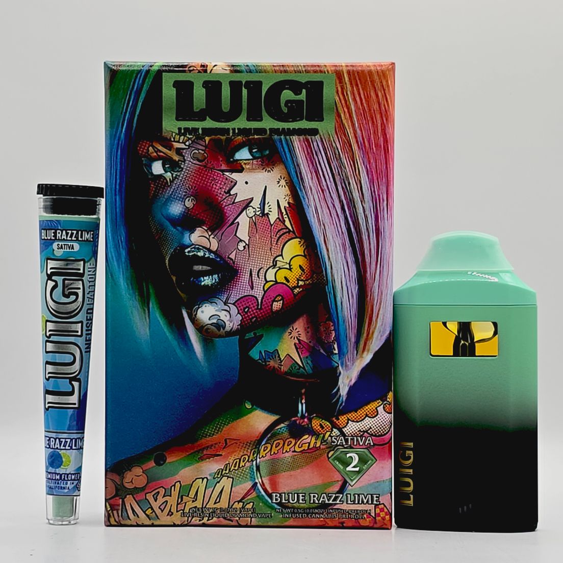Luigi - Disposable - Blue Razz Lime - 2G