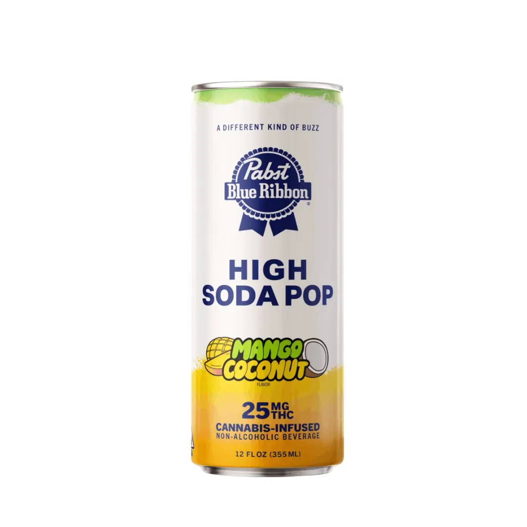 Pabst Blue Ribbon High Soda Mango Coconut Singles 25mg
