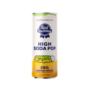 Pabst Blue Ribbon High Soda Mango Coconut Singles 25mg
