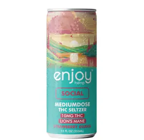 Enjoy 10mg THC Social Seltzer - Strawberry Guava Single