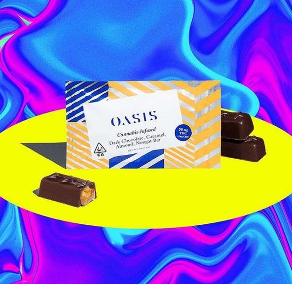 OASIS - Dark Chocolate Caramel Almond Nougat Bar