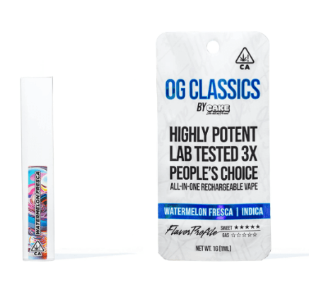 Cake AIO Vape OG Classics Watermelon Fresca 1g