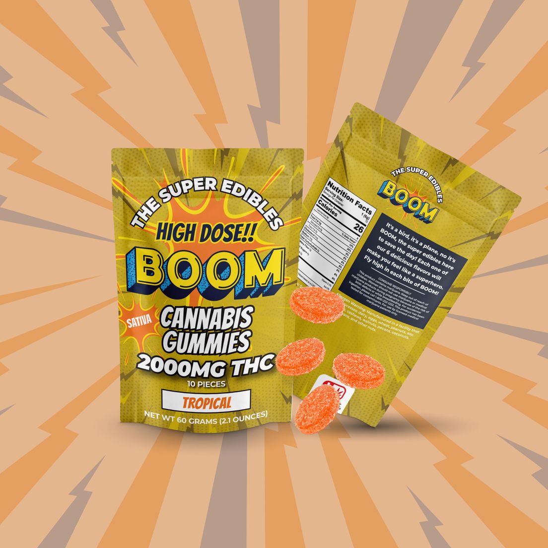 BOOM TROPICAL GUMMIES 2000MG
