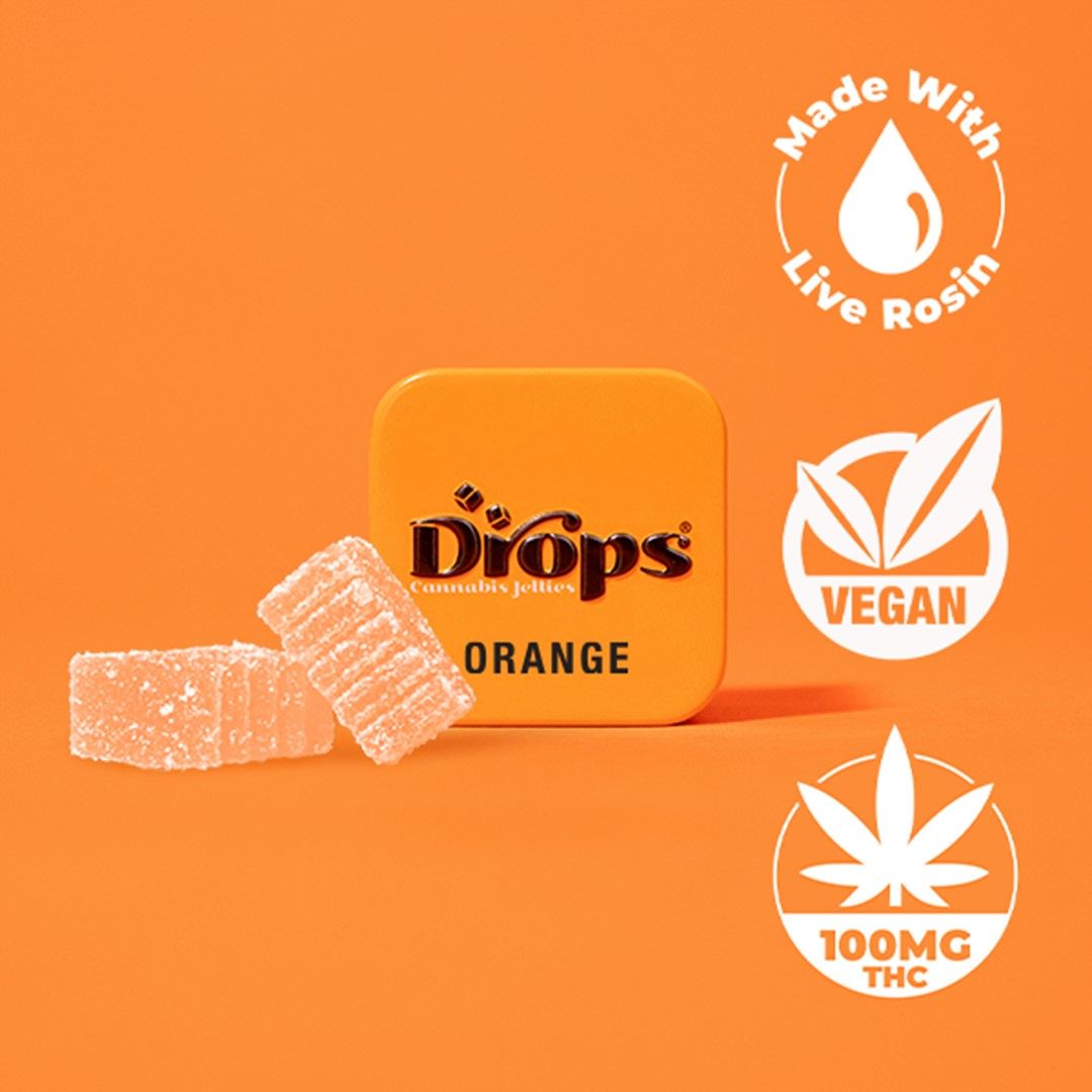 Drops Singles Orange Gummies 100mg