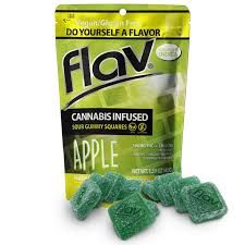 Flav Green Apple Gummy Squares 100mg