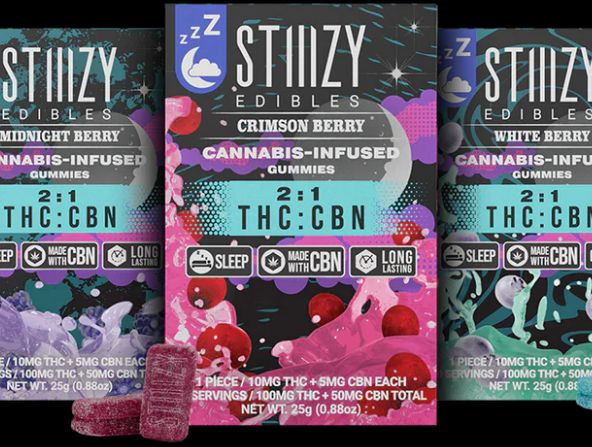 STIIIZY - 2:1 THC: CBN Crimson Berry Gummies