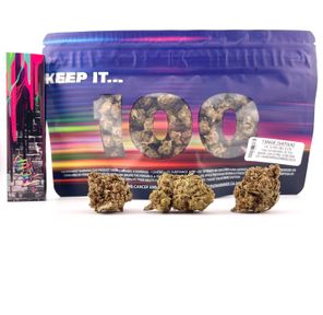 Deal! $79 1 oz. Tangie (24.99%/Sativa) - Keep it 100 + The Drip Edition Rolling Papers