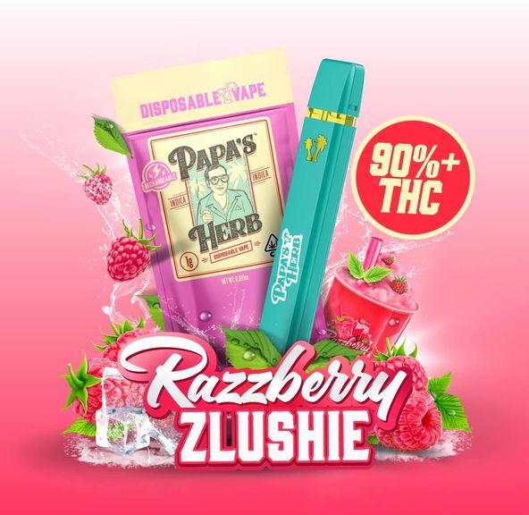 1g Razzberry Zlushie All In One Vape - PAPA'S HERB