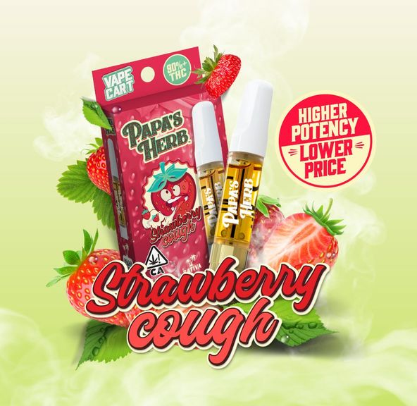 Papa's Herb - Vape Cart - 1g - Strawberry Cough