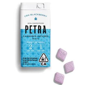 Kiva Petra Mints Blackberry 80mg THC / 40mg CBN 2:1