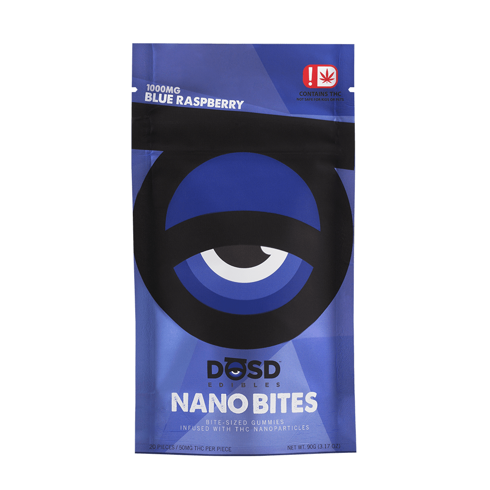 DOSD EDIBLES BLUE RASPBERRY INDICA 1000MG