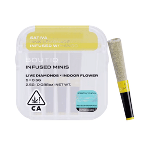 Boutiq Infused Mini Pre-roll 5pk Pink Lemonade x Mango 2.5g