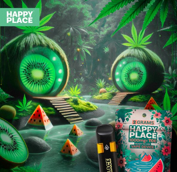 Happy Place - Kiwi Watermelon 2 Gram - ALL-IN-ONE