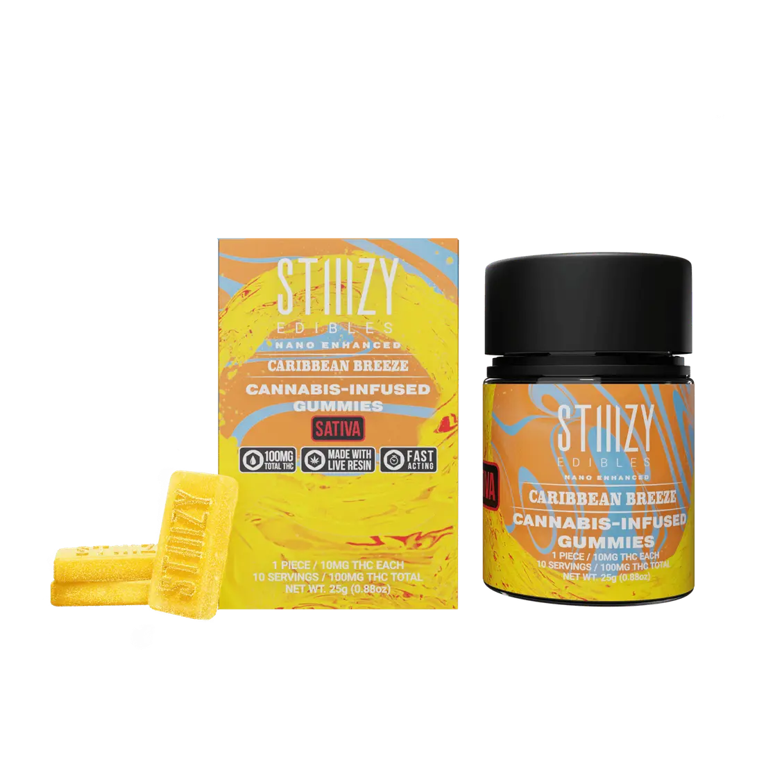 CARIBBEAN BREEZE STIIIZY EDIBLES - 100MG GUMMIES