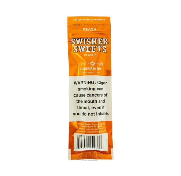 Peaches Swisher Sweets 2 Pack Cigarillos