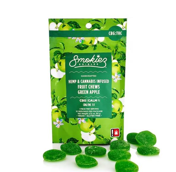 Green Apple 100mg CBG : 100mg THC