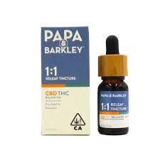 1. Papa & Barkley 1:1 CBD/THC Releaf Tincture - 450mg 15ml *SALE ITEM*
