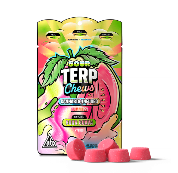 Absolute Xtracts Terp Chews Sour Guava 100mg