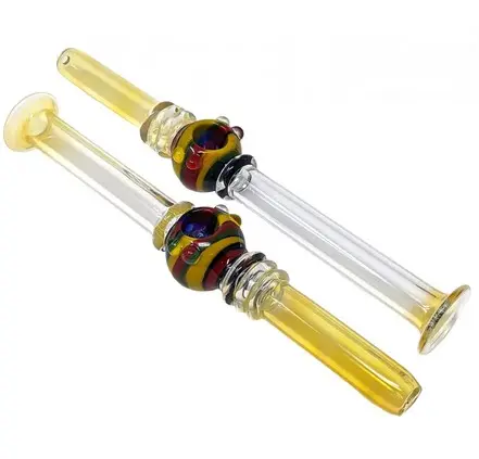 11.5" GOLD FUMED MULTI RIM RASTA BOWL STEAMROLLER HANDPIPE