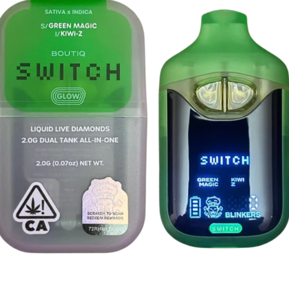 BOUTIQ LIQUID LIVE DIAMOND AIO- DUAL 1G GREEN MAGIC X KIWI Z