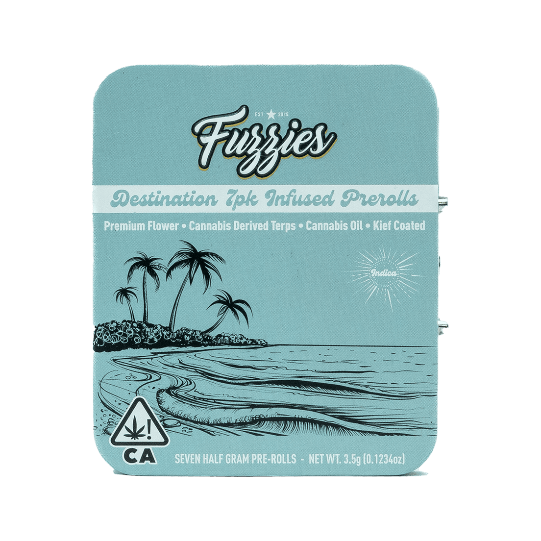 Fuzzies Pacific Blue .5g Infused Prerolls 7pk 38.96%