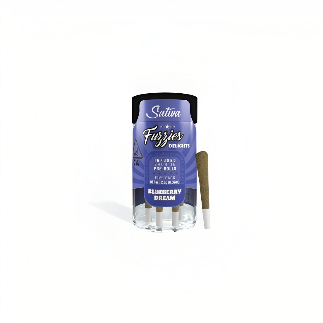 Fuzzies | Infused Prerolls | 5 x .5g | Blueberry Dream | Delights