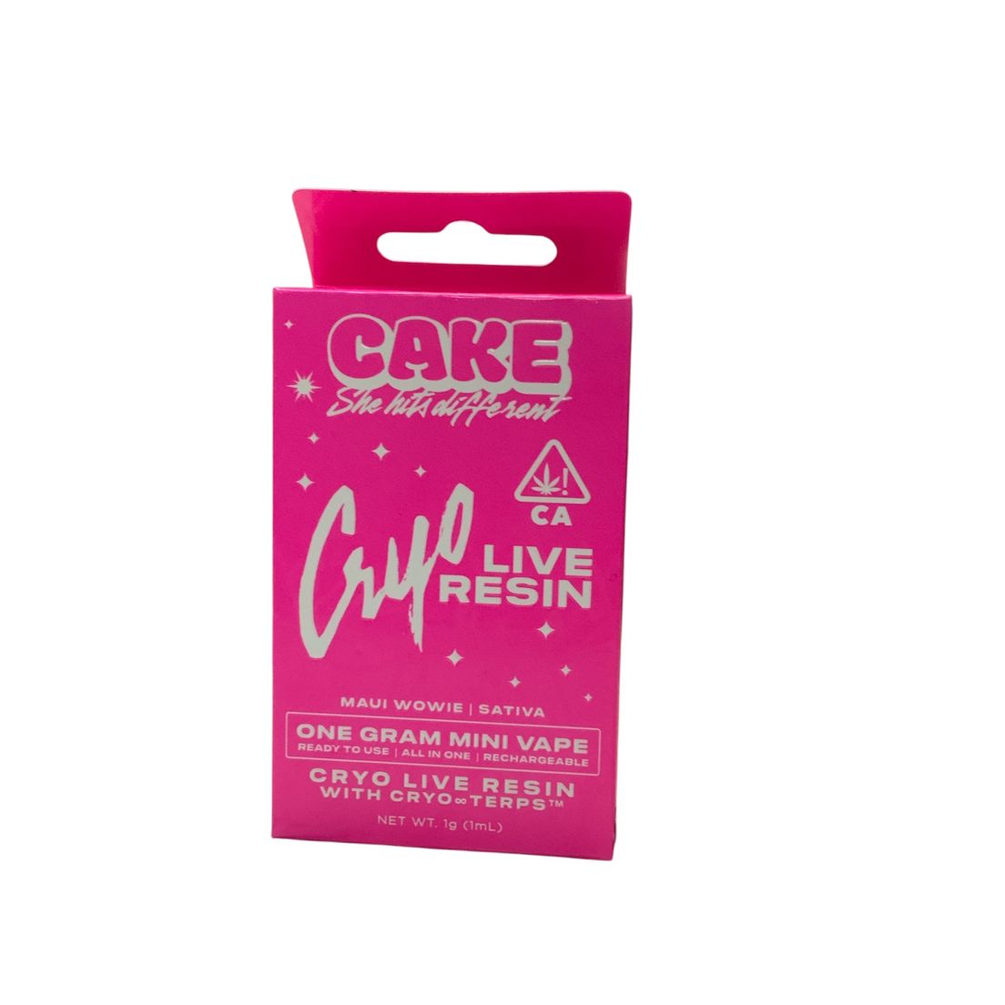 Cake - Maui Wowie 1g Rechargeable Cryo Live Resin Disp.